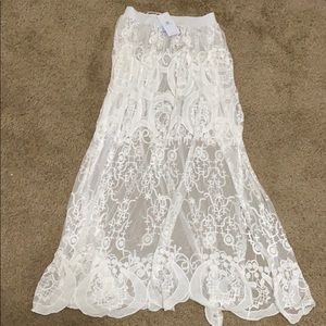 NWT Lace Beach Cover up Skirt.